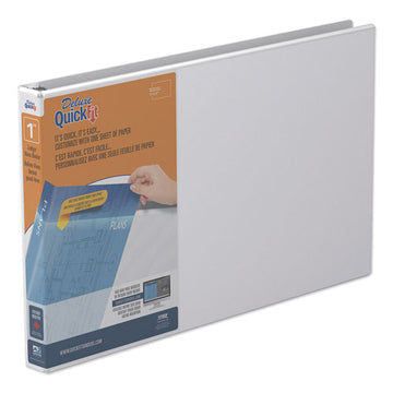 Stride Quickfit Ledger D-ring View Binder, 3 Rings, 1" Capacity, 11 X 17, White freeshipping - TVN Wholesale